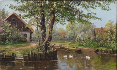 Spring in Spreewald Lehde near Lübbenau by Bruno Moras